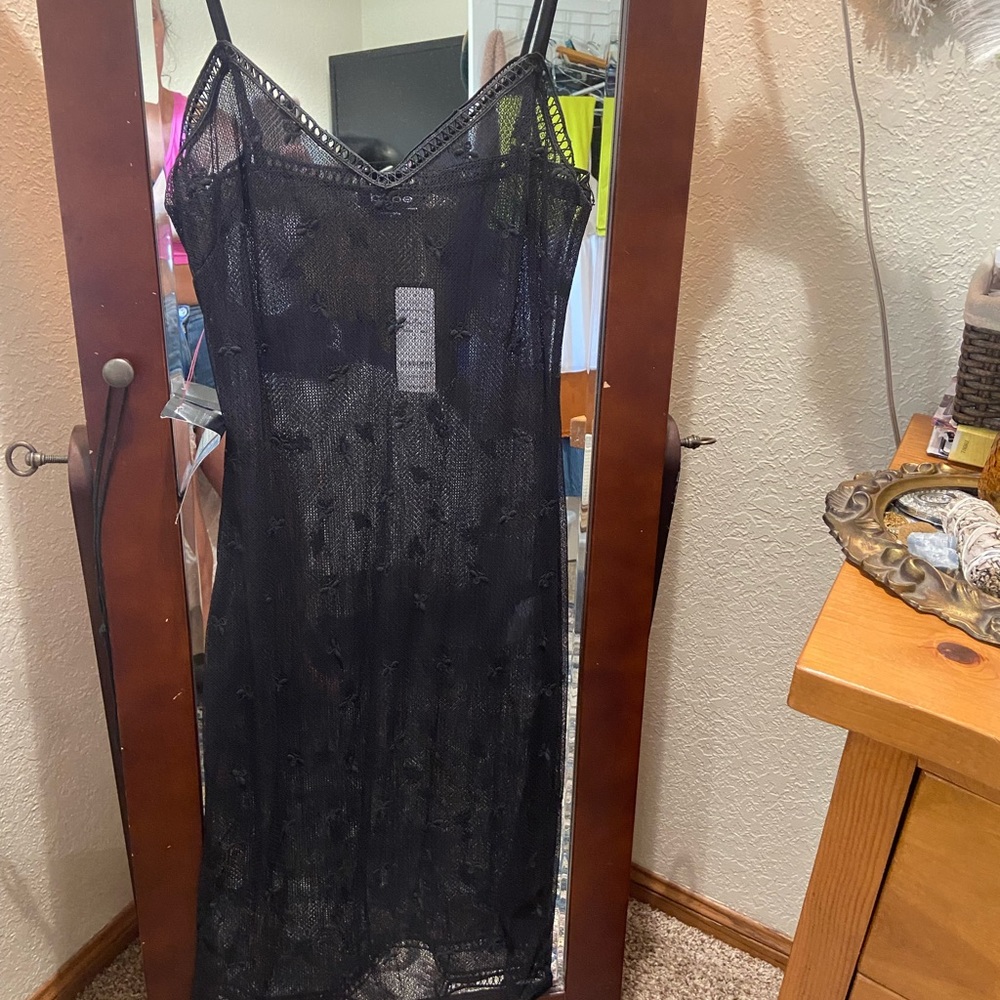 Bebe sheer slip dress